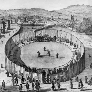 Trevithick Railroad Print at Euston Square 1809
