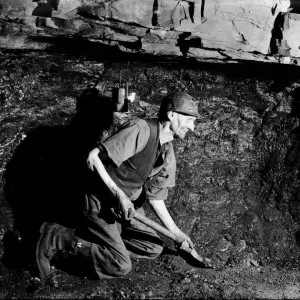UK Kent Miner works at the Chislet coal mine. circa. 1930 Picture by John Topham UK Kent Miner works at the Chislet coal mine. circa. 1930 Picture by John Topham