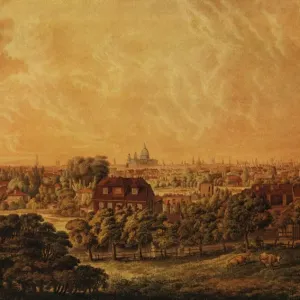 View of London From A Gentlemans Seat in Lambeth Marsh 1804 History of London