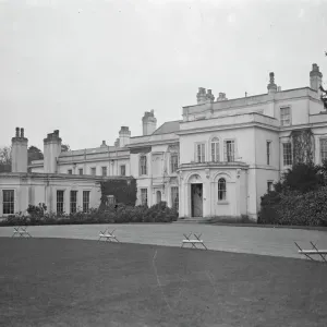 Black and white photograph print of Warfield Hall Black and white photograph print of Warfield Hall