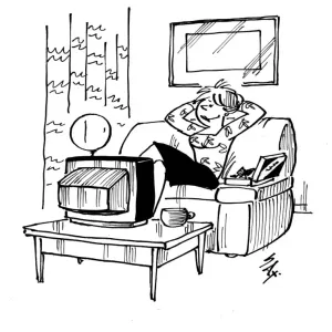 Watching television Usually paying little or no attention to political correctness Watching television Usually paying little or no attention to political correctness