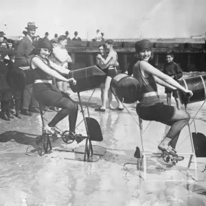 Water Belles on Water Bicycles Print Water Belles on Water Bicycles Print