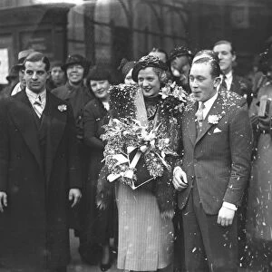 Wedding of Arthur Wragg, the jockey, and Miss Phyllis Georgina Wood at the Caxton