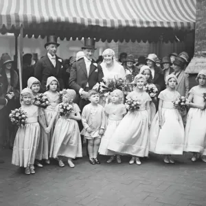 Wedding Print of Captain A Drew and Miss Monora Christian Wedding Print of Captain A Drew and Miss Monora Christian