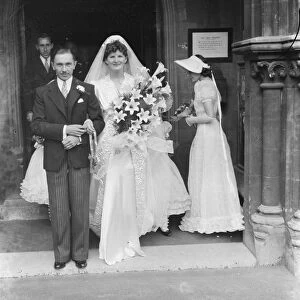 The wedding of Mr Charles John Dent and Miss Irene Werritt in Bexleyheath, Kent