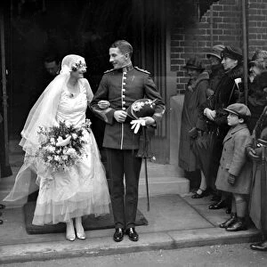 Wedding of Mr Desmond Fitzgerald (Norfolk Regt) and Miss Nesta Villiers-Stuart at Holy Trinity