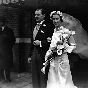 The wedding of Mr John Neil Cooper and Miss Betty Soames ( Kent County Tennis player