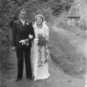 The wedding of Mr Miller and Miss Gooding in Gravesend, Kent. The bride and groom The wedding of Mr Miller and Miss Gooding in Gravesend, Kent. The bride and groom