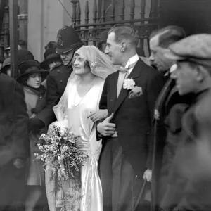Black and white photograph print of a wedding