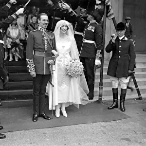 Wedding of Sir Alexander Stanier, Welsh Guards and Miss Dorothy Miller (daughter of Gen