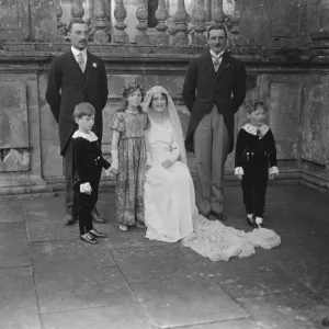 Horningsham Church Wedding Print, 1921
