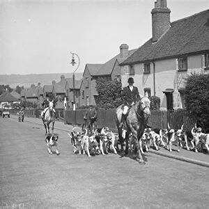 West Kent fox hounds in Sevenoaks. 1938