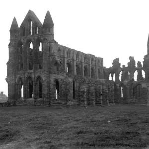 Whitby Abbey ruins, north Yorkshire. 25 October 1920 Whitby Abbey ruins, north Yorkshire. 25 October 1920