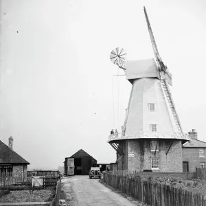 The Willesborough windmill print, a Kentish smock mill image from 1935 The Willesborough windmill print, a Kentish smock mill image from 1935
