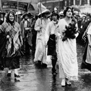 Print of Women's Right to Serve Demonstration, 17 July 1915