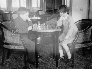 13 1 / 2 year old competitor in Margate chess congress. Chess champions from every