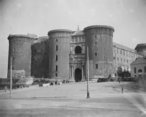 Military Prints: The 14th Century fortress at Naples, now used partly as a barracks February 1925