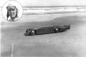 1929 Golden Arrow car Driven by Henry Segrave beat the land speed record in at Daytona