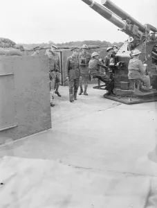 1940 King George VI visits an a post in South East England