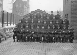1940s Prints: 1940 Police squadron at Shooters Hill, Kent, England