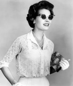 Fashionista Prints: A 1950 advertisement : Bausch & Lombs new Ray-Ban Smart Set has the exotic look