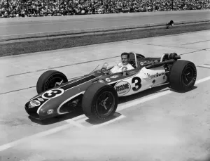 Transport Car Motor Racing Prints: 1968 Eagle IX Indianapolis racing car. Bobby Inser at the wheel. Indianapolis Motor