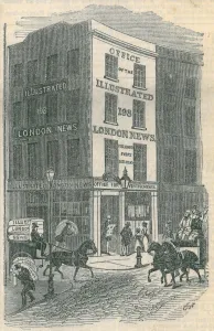 Newspaper Prints: 198 Strand, London, England The offices of The Illustrated London News first published