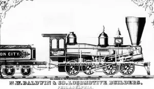 Railway Prints: 19th Century M W Baldwin & co Locomotive Builders Philadelphia Iron City