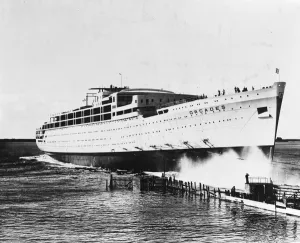Titanic And Ocean Liner Prints: The 31, 000 ton liner Orcades, built for the Orient line by Vickers, Armstrong Ltd