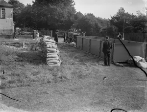 A 5, 000 gallon water tank for the Auxiliary Fire Service located in Dartford, Kent
