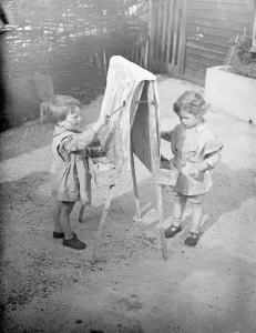 Inspired By Ewan MacColl Prints: 50 tiny children under five years of age at the Romani nursery school provided first-hand