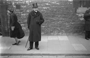 Top Hat Prints: Abbey burial for famous musician. Sir Charles Villiers Stanford, the famous composer