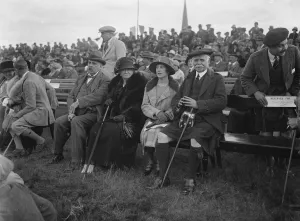 Aboyne highland games. Left to right : Lord Swaythling, Lady Shaw, Lady Swaythling