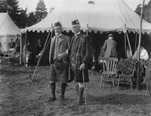 Aristocrats Prints: Aboyne Highland Games. Lord Aberdeen and the Marquess of Huntly. 13 September 1928