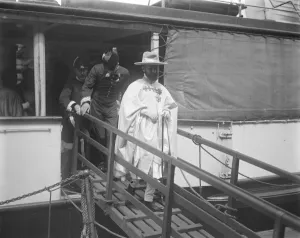 Abyssinian regent. Ras Tafari, descendant of Balkis, Queen of Sheba arriving at Dover