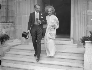 Accompanied by Clive Brooke, the film actor, Miss Florence Desmond, the actress