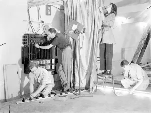 Three actors are building a theatre in Knightsbridge. Three actors, Mr Jack Twyman