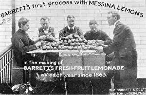 Workers Collection: Advertisement for Barretts Fresh Fruit Lemonade undated