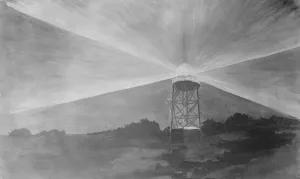 Aerial Lighthouse from original drawing by Mr A G Watson, the gas accumulator Co