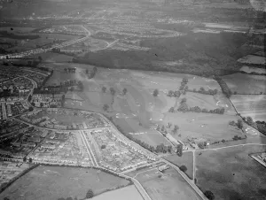 Aerial View Prints: An aerial view of Chislehurst Golf Club in Kent. 1939