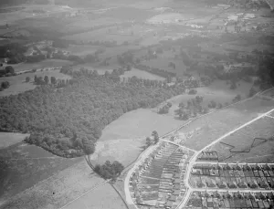Aerial View Prints: An aerial view of Footscray Place and North Cray Estate in Kent. 1939