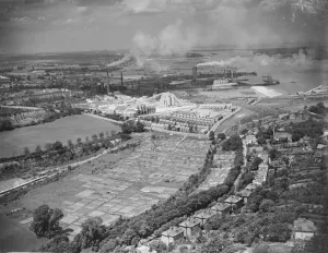 An aerial view of Greenhithe, Kent. 1939