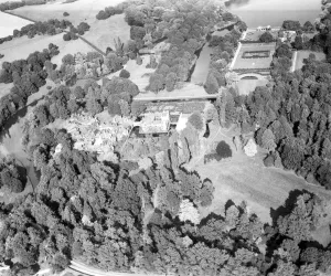 Aerial view of Hever Castle, Hever, Kent, England 15 September 1962
