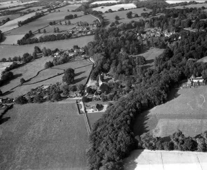 Fields Prints: Aerial view of Hever, Kent, England 15 September 1962