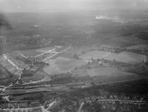An aerial view of Orpington, Kent. 1939