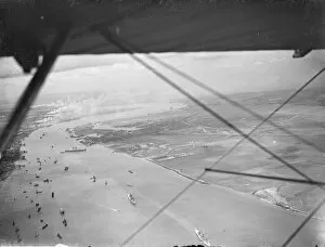 Shipping Collection: An aerial view of Tilbury Docks on the river Thames in Essex. 1939