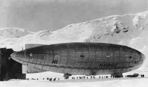 Airship Prints: By aeroplane and airship across the North Pole. The Norge at Spitzbergen 24