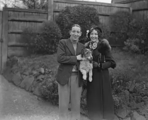 Adult Prints: Alfred Smirke, the jockey, and his Fiancee, Miss Margery Friday ( Married 27 January