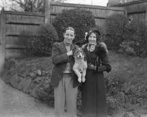 Alfred Smirke, the jockey, and his Fiancee, Miss Margery Friday ( Married 27 January