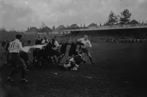 All Blacks beat Hampshire and Sussex at the Dean Court Ground, Boscombe, by 14 points to 8